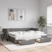 Maison Exclusive Lit gigogne extensible avec tiroirs, gris foncé, 90x200 cm, tissu