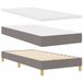 vidaXL Boxspringbed met hoofdeinde Taupe 90 x 200 cm Stof