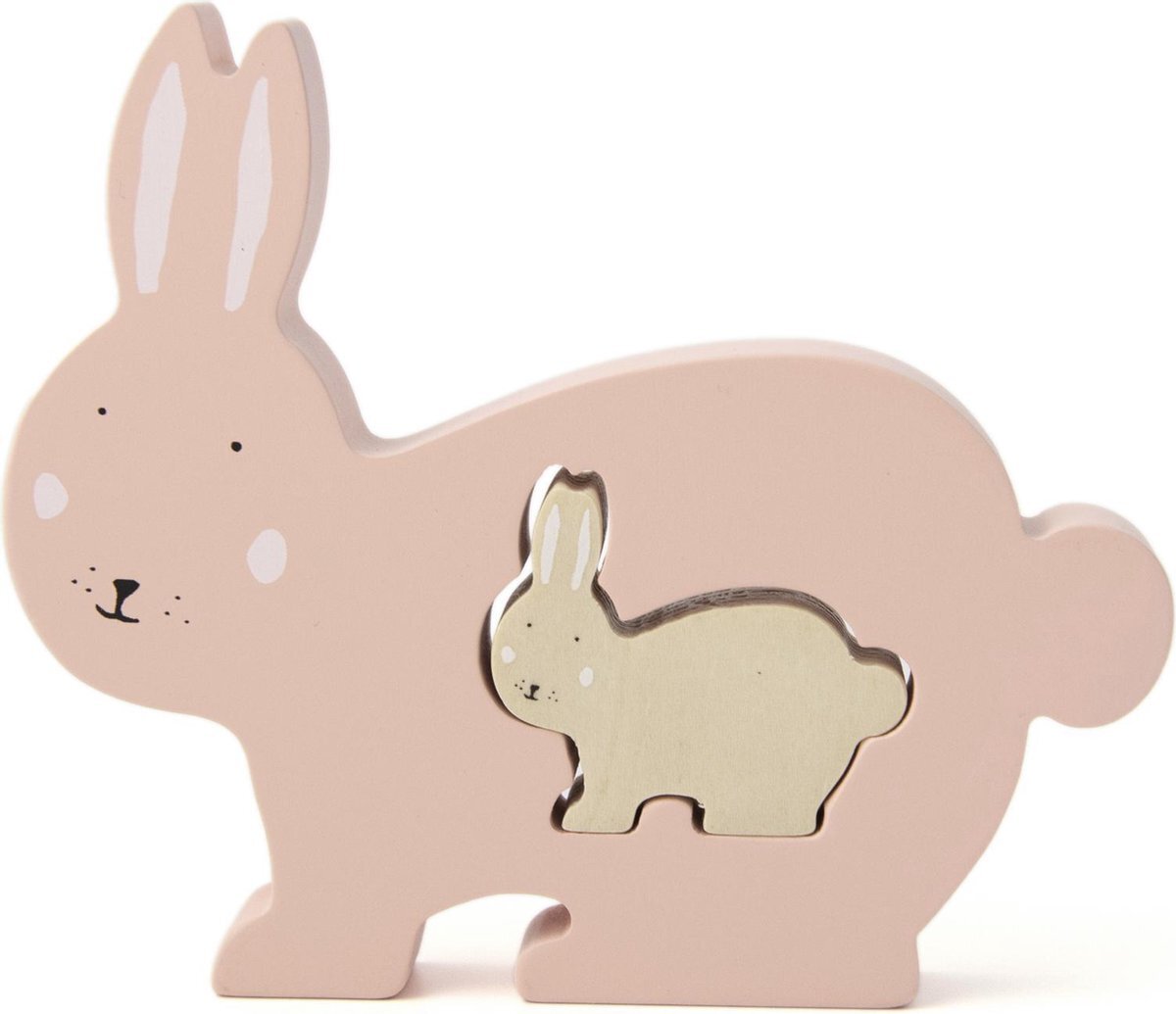 TRIXIE - Houten baby puzzel - Mrs. Rabbit