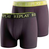 REPLAY Boxershorts lichtgroen / zwart gemêleerd