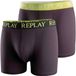 REPLAY Boxershorts lichtgroen / zwart gemêleerd