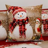 PETTI Artigiani Italiani - Paar kussenslopen 60 x 60 cm van microvezel, kerstdecoratie, voor slaapkamer, bank, woonkamer, set van 2 kussenslopen, kussensloop Xmas 10