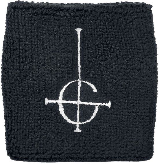 Ghost Grucifix - Wristband Zweetbandje Zwart Katoen