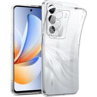 Realme Coque pour Realme 14X 5G / C71 / C73 / C75 - housse etui silicone gel fine + film ecran - TRANSPARENT TPU