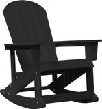vidaXL Adirondack Schommelstoel Zwart HDPE