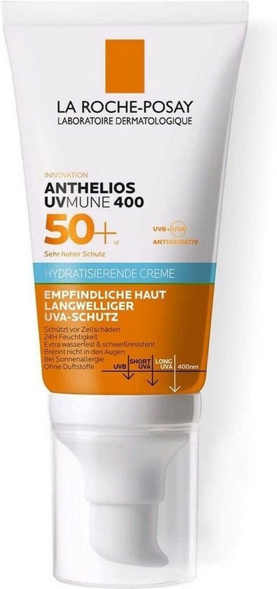 La Roche-Posay Anthelios UVMune 400 Hydraterende Zonnebrandcr&#232;me SPF50+ 50ml voor een gevoelige huid - gezicht