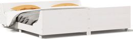 Maison Exclusive - Cadre de lit sans matelas blanc 180x200 cm bois massif de pin