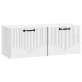 vidaXL Wandmontage TV-kast Hoogglans Wit 78,5 x 31 x 30 cm