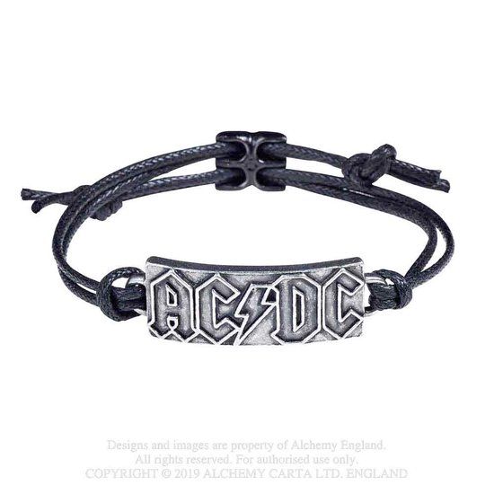 AC/DC Alchemy AC/DC - Lightning Logo Polsband - Zilverkleurig/Zwart