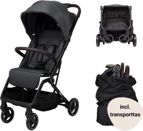 Novi Baby® Cloud Go Buggy - Donker Grijs - Inclusief transporttas