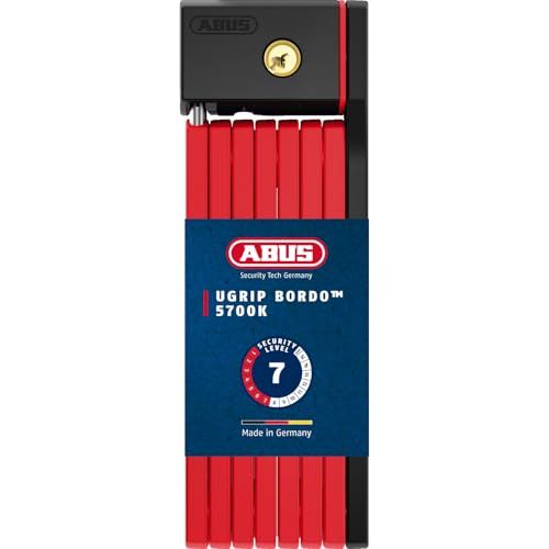 ABUS Vouwslot Bordo uGrip 5700K SH met houder, 100 cm, Rood