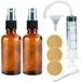 Real 2x 50ml Bruin Glazen Sprayflesjes met Levenslange Garantie