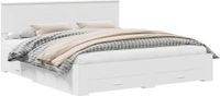vidaXL Bedframe met lade en hoofdeinde Wit 180 x 200 cm Bewerkt hout