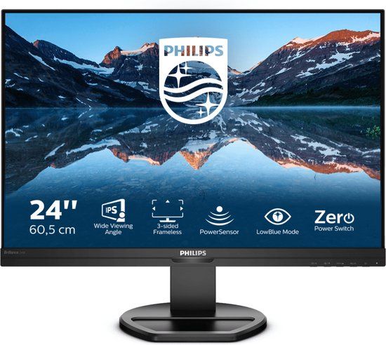 Philips B Line 240B9/00 - 24" Monitor - 1920 x 1200 - IPS - Zwart