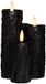 Anna's Collection LED druipkaarsen set - 3 stuks - Zwart - 16.5 x 11 cm - Wax