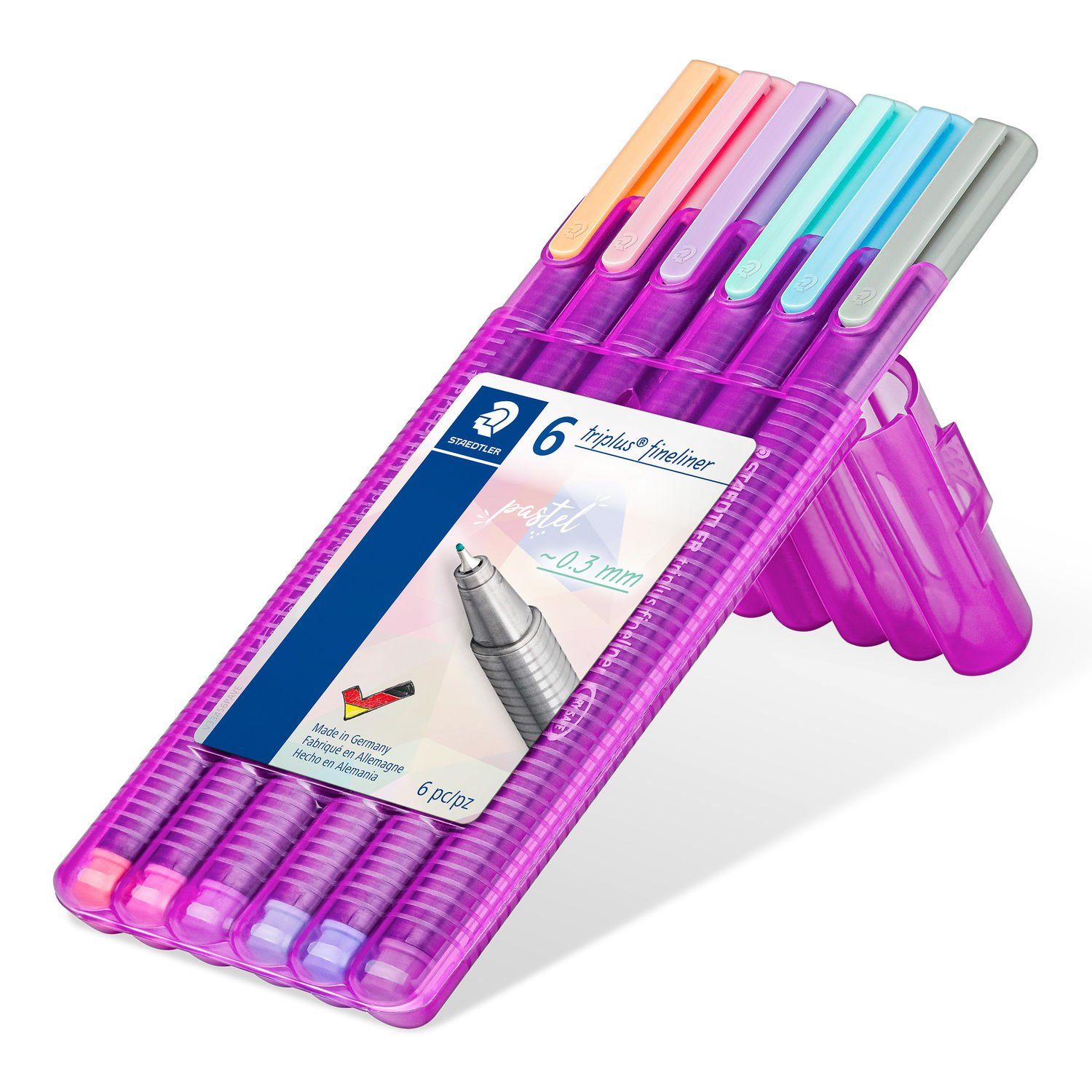 Staedtler Triplus Fineliner Set - 6 Pastel Colors