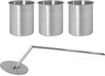 Moritz 3 roestvrijstalen blikken + vlamdempers, roestvrijstaal, model F9300, inhoud 500 ml