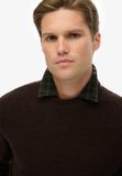Superdry - Heren Trui met Textuur - XXXL - Donkerbruin/Zwart