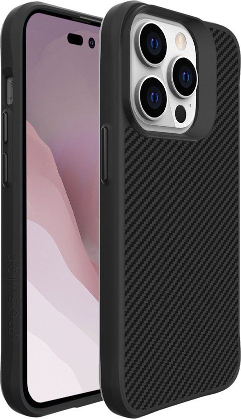 iMoshion Shockproof Case for iPhone 14 Pro - Rugged Hybrid Carbon - Black