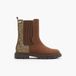 ESPRIT bottines aspect suédine avec paillettes et semelle à crampons - marron