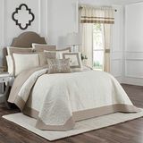 Vue Bensonhurst Modern Farmhouse Medaillon Bed Spread, California King, Ivory