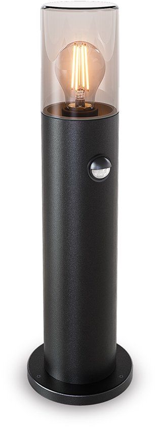 HOFTRONIC Blaze PIR LED Sokkellamp buiten zwart - 45 cm