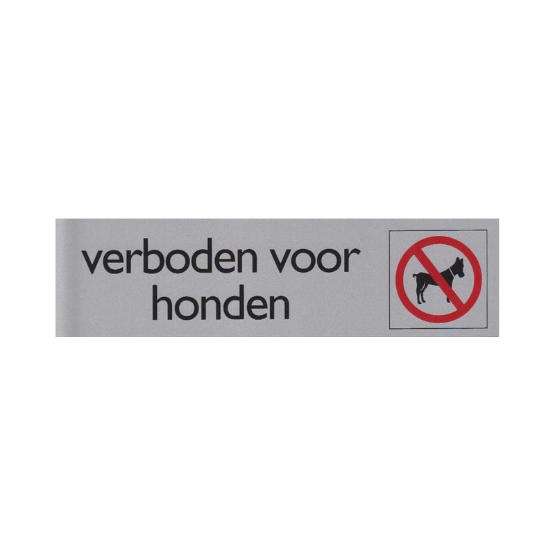 Post, A. Infobord pictogram verboden voor honden 165x44mm