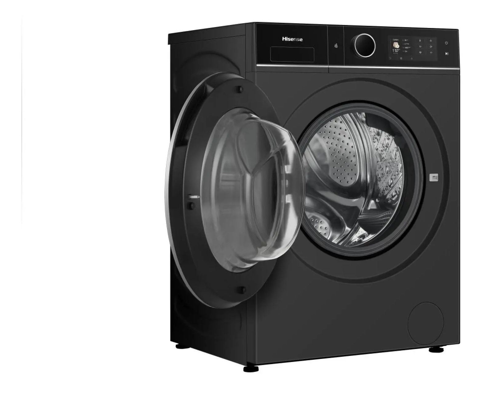 Hisense WD5I1245BBRH/BLX Was-droogcombinatie Vrijstaand 12kg/8kg Zwart