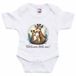 Bellatio Decorations Baby rompertje - welkom kleintje - baby giraf - wit - kraam cadeau - babyshower - cadeau romper 80