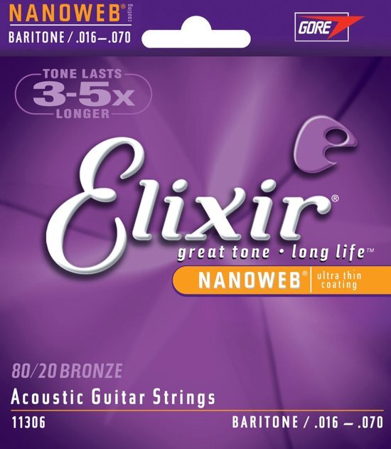 Elixir 11306 80/20 Bronze Baritone Nanoweb 16-70