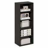 Furinno Basic 5-Tier Open Plank Boekenkast, Boekenplank, Opbergorganizer, 29 x 42,2 x 110,9 cm, Espresso