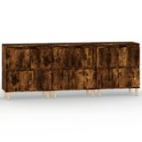 VidaXL Dressoir 60x35x70 cm Gerookt Eikenhout