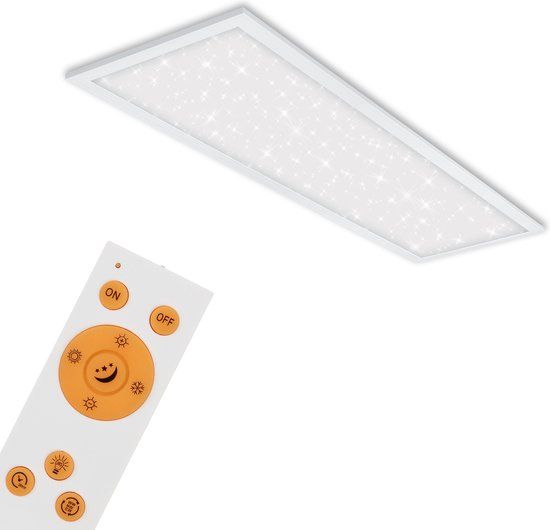 Briloner Leuchten LED Plafondlamp - Dimbaar - CCT - Afstandsbediening - 24W - 2200lm - Wit