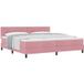Prolenta Maison Exclusive - Lit À Ressorts Avec Tête De Lit Rose 200 X 200 Cm Velours
