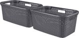 Curver Style Wasmand - 45L - 2 stuks - Antraciet