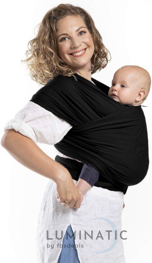 Luminatic Baby Draagdoek - Zwart - Rekbaar - Luminatic®