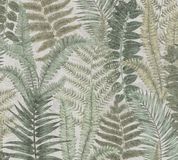 Living Walls VAREN BLADEREN BEHANG | Botanisch - Beige Groen Braun - Famous Garden