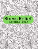 Stress Relief: Kid and Adult Coloring Book with flowers, birds, palm trees, butterflies and multiple patterns: black and white pages with patterns