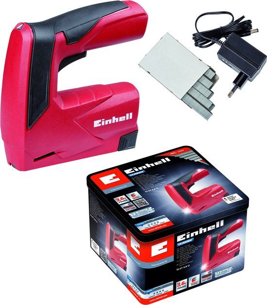 Einhell Accu Nietmachine TC-CT 3,6 Li - 3,6V - 1,3Ah - Incl. metalen doos, lader & 1000 nietjes type 53