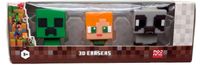 Speelgoed land Lobbes Minecraft 3D gummen set - 3 stuks - pixelstijl speelgoed
