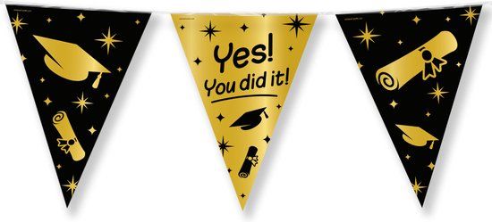 Paperdreams Vlaggenlijn Classy Party - Yes you did it (10 meter)