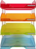 Exacompta Set van 4 brievenbakken COMBO MIDI Aquarel - Geassorteerd