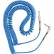 Fender Contour Coiled Instrument Kabel, Gitaaraccessoires, Straight/Hoek, Lake Placid Blue, 30 ft