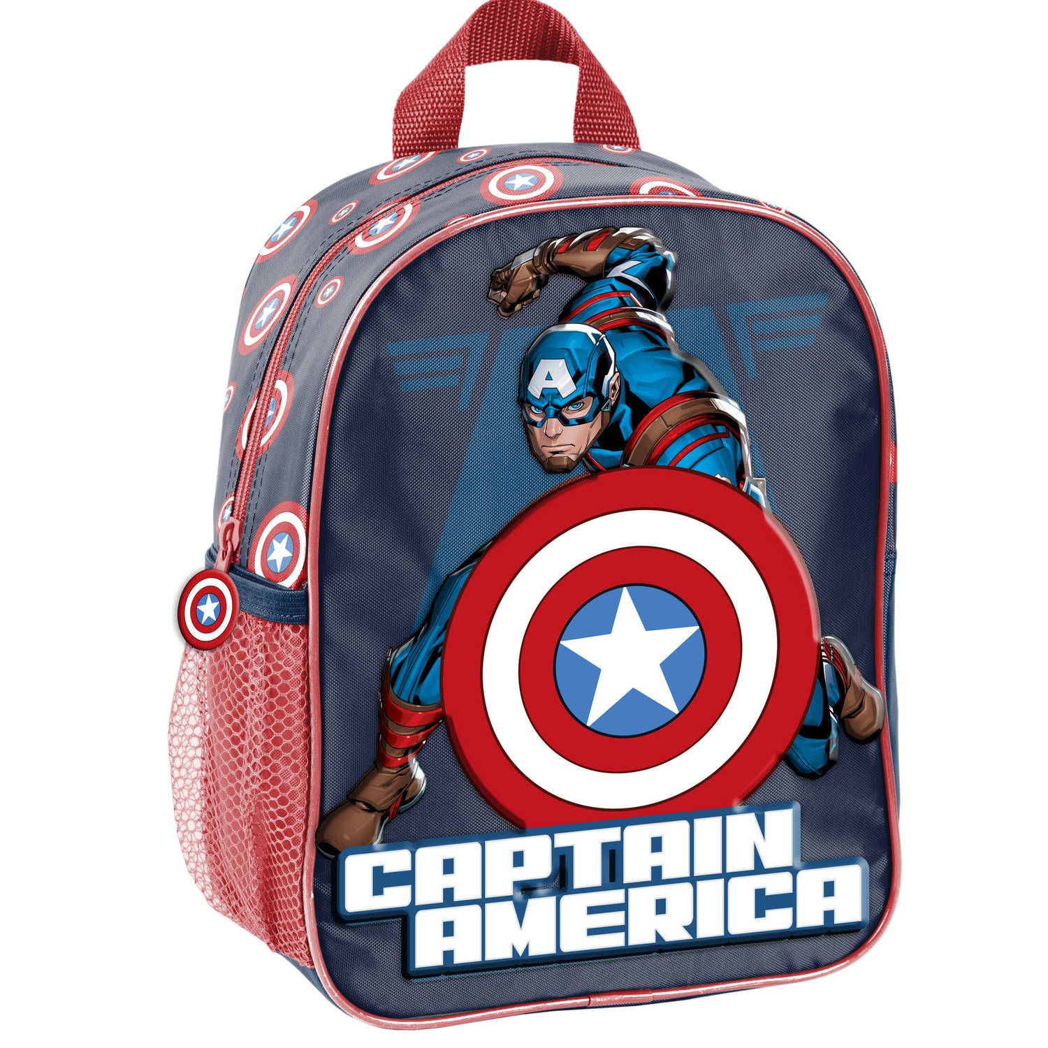 Marvel Avengers Peuterrugzak Schild 3D - 28 x 22 x 10 cm - Polyester - blauw