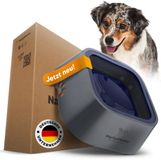 Napfgeflüster Bella - Waterbak voor honden - 1L - Lekvrij - Blauw/Grijs