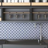 Ambiance Sticker Zelfklevende tegelmuurstickers voor keuken en badkamer - 9 Thimeo Azulejos tegelstickers - 9 stickers 10x10cm