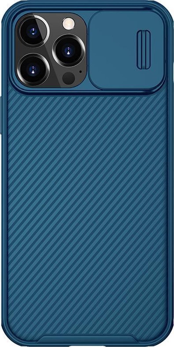 Nillkin Telefoonhoesje geschikt voor Apple iPhone 13 Pro Max - CamShield Pro Armor Case - Back Cover - Blauw blauw