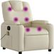 vidaXL Fauteuil de massage similicuir couleur crème