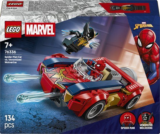 LEGO Marvel Spider-Man Auto vs. Venomized Wolverine Speelgoed - 76336