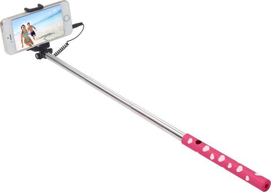 Ultron Selfie-Stick cable mini Hot Shot - Roze/Wit